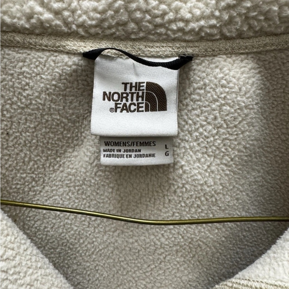 Women’s NorthFace Women's Off-White Teddy Fleece jacket Size Large - Picture 2 of 4